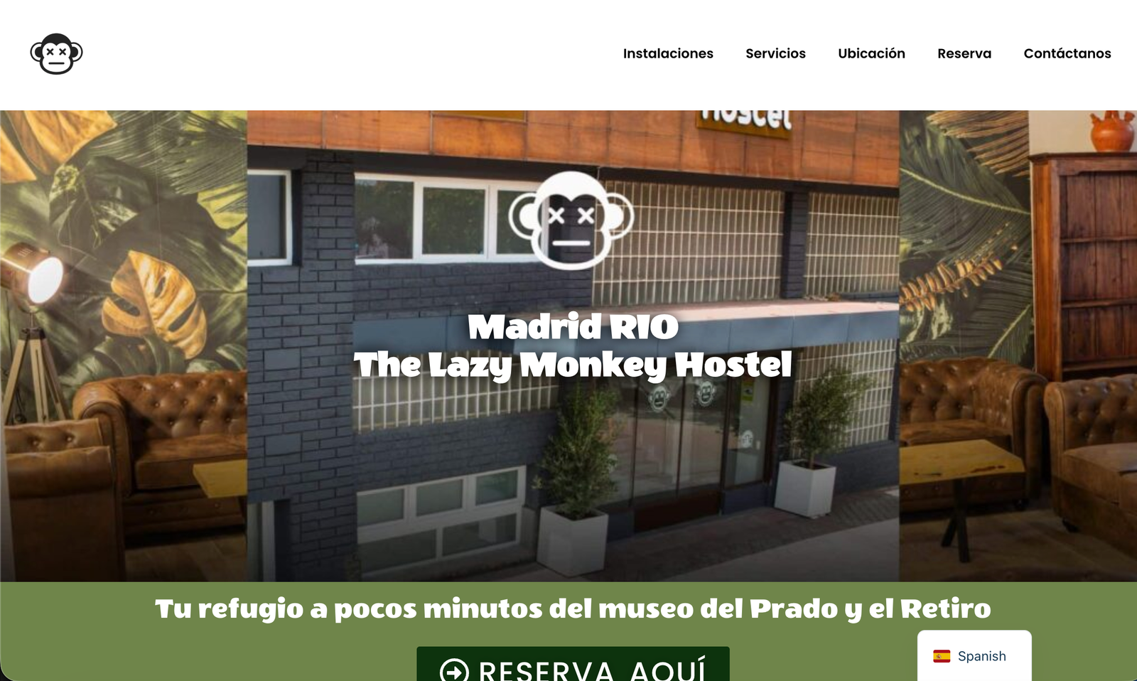 Página web de The Lazy Monkey por Bonita Marca