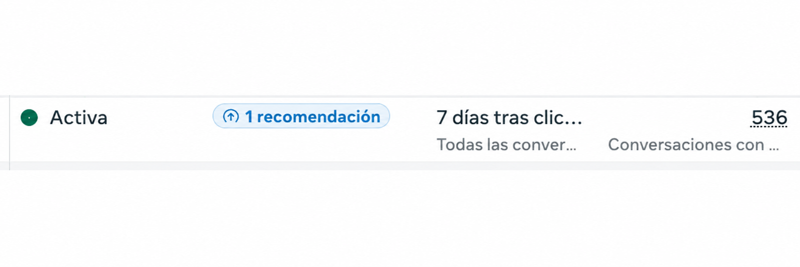 Panel real de campaña de leads a WhatsApp